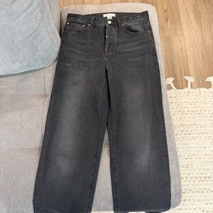 Madewell Low Slung Straight Denim in Black